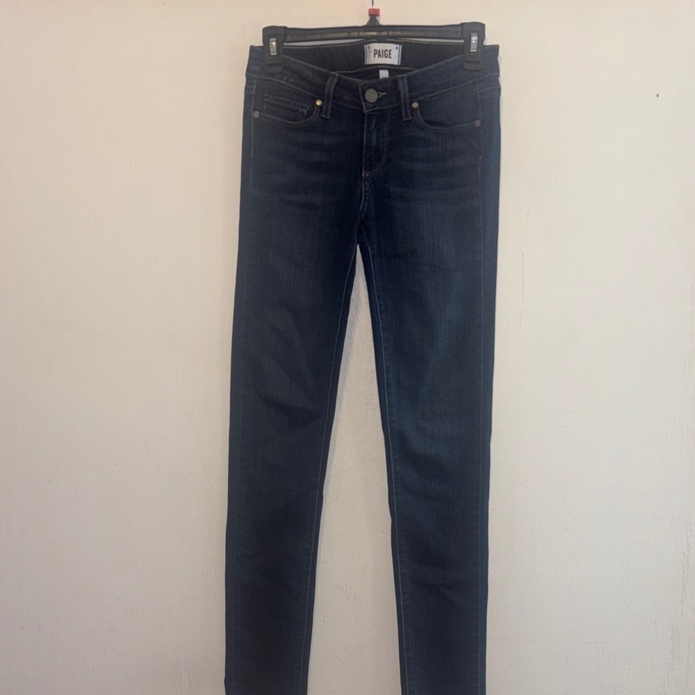 PAIGE Women's Dark Blue Skinny Jeans